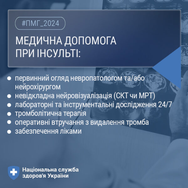 Безоплатна діагностика та лікування інсульту у 2024 році